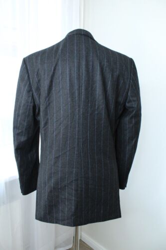 Phineas wool cashmere double breasted suit jacket for men 38 S size striped - Picture 4 of 20