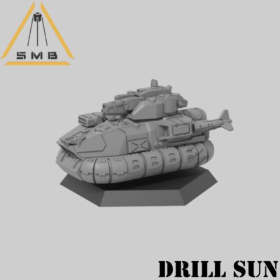 Drill Sun hover (1 model by Sir Mortimer Bombito, SMB. 6mm, 1/285 scale 3d print