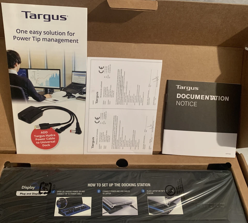 Estación de Acoplamiento de Video Dual Targus Univeral USB 3.0 ACP71EUZ - Nueva Caja Abierta Foto 4 de 4