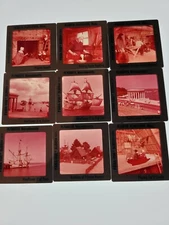Lot of 9 Pana-Vue Slides PLYMOUTH Massachusetts Plymouth Plantation +++
