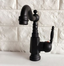 Black Oil Rubbed Brass Bathroom Kitchen Vessel Sink Faucet Mixer Tap snf353