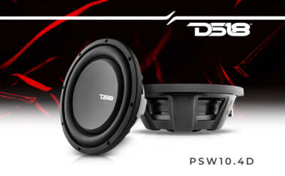 PAIR DS18 10'' Shallow Subwoofers 2000W Water Resistant 4 Ohm DVC Thin PSW10.4D