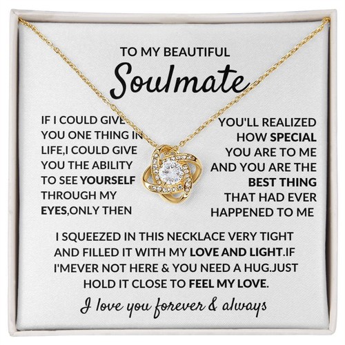 Gift For Wife Soulmate Necklace Girlfriend Birthday Valentines Day Christmas - Picture 9 of 11