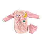 VTG Barbie Sleep N Fun Fashions Sweet Dreams Nightgown Pink White Stripe