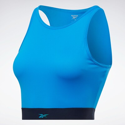 Reebok Damen-Crop-Top Mesh Größe UK Small 8 10 blau NEU