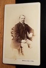 Seated Man Beard - Circa 1860/70s CDV Lutze & Witte Berlin Szczecin Magdeburg