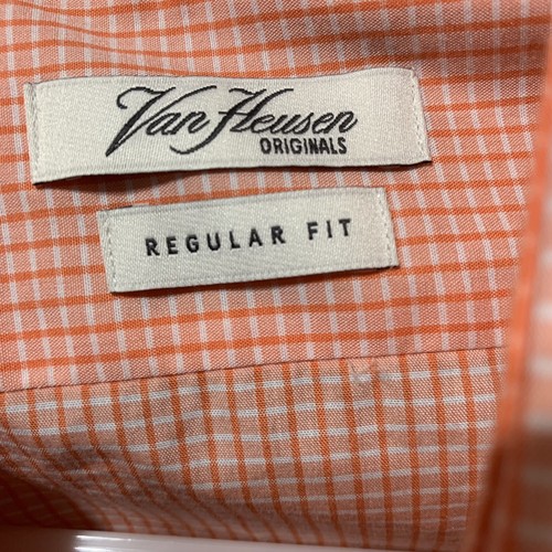Van Heusen Dress Shirt Mens 16-16 1/2 Check Button Long Sleeve - Picture 8 of 12