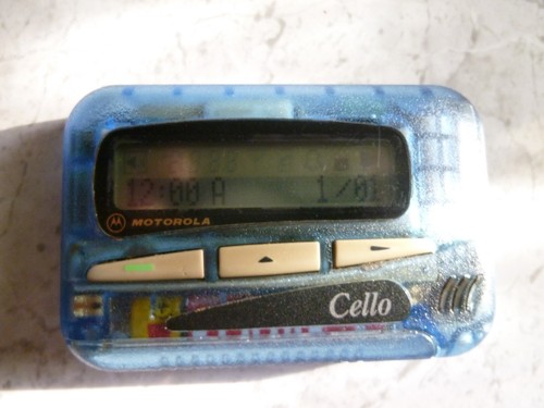 VINTAGE MOTOROLA CELLO EASY REACH ICE BLUE PAGER WORKING - Zdjęcie 2 z 5