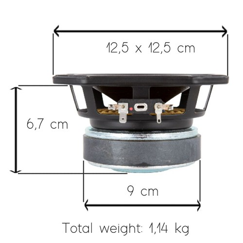 1 FAITAL PRO 5FE100 4 ohm impedenza woofer da 13 cm 160 watt max 88 db spl car - Foto 5 di 9