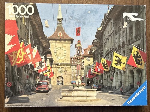 1981 Ravensburger Puzzle Bern Clock Tower/Fountain Made in West Germany-1000 Pc - Picture 5 of 10