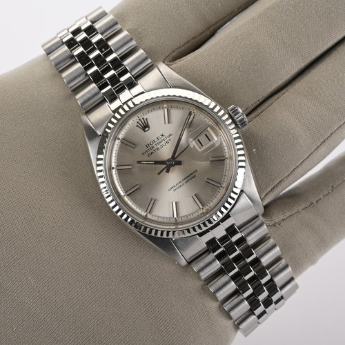 Rolex Oyster Perpetual Datejust 1601 Jubilee Band 36mm Silver Men's Watch