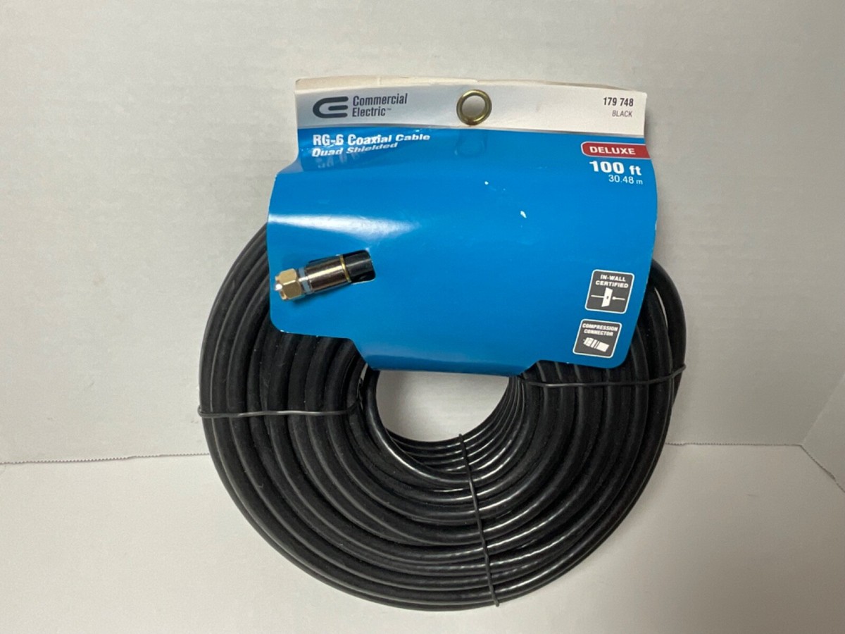 ケーブル　RG6 Cable 100ft Amazon.com: Cables Direct Online Coaxial Cable 100FT Black