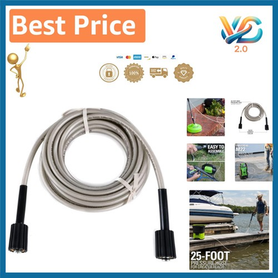 #ad Pressure Washer Hose 25ft Rubber 2000 PSI – Quick Connect Compatible with All... $28.71