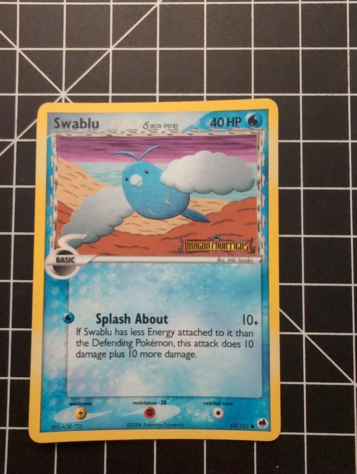 Pokemon Swablu Delta Species Reverse Holo Stamped 65/101 Dragon Frontiers LP