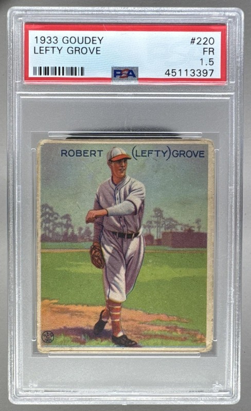 1933 Goudey R319 220 Lefty Grove RC PSA 1.5 45113397