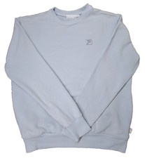 FILA Womens Crew Sweatshirt SIZE S Light Blue Long Sleeve Cotton Spandex