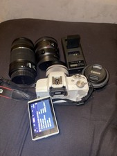 Canon EOS M50 Mark II Mirrorless White Camera Kit 24mm 50mm 55-250mm 15-45mm