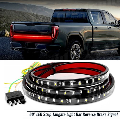 60" Inch Truck Tailgate LED Light Bar Brake Reverse Turn Signal Stop Tail Strip - Picture 10 of 18