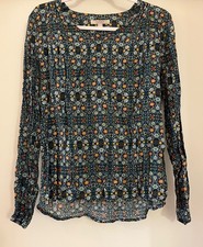ESPRIT Women s Cotton Blouse. Blue Floral Pat...