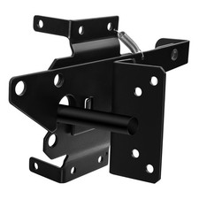 Self-Locking Gate Latch Heavy Duty Post Mount Wood/PVC Fence Gate Lock Fasten...