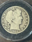 1909 Barber Half Dollar Encapsulated