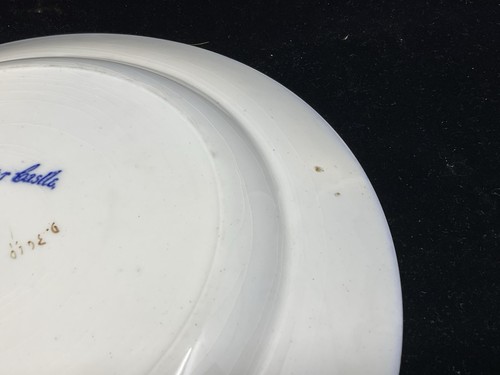 Antico piatto espositore castello 'Rochester' ceramica inglese blu Royal Doulton Flow - Foto 11 di 13