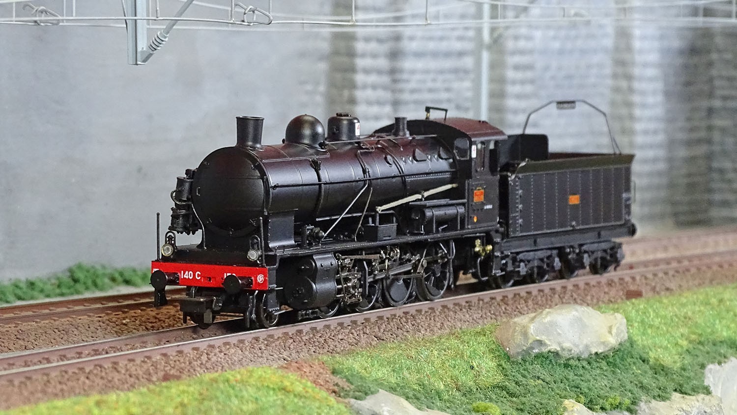 Jouef HJ2416 Locomotive à vapeur 140 C 158 SNCF en livrée noire