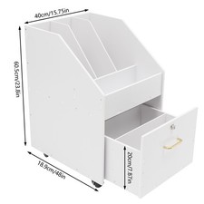 PVC Rolling File Cabinet File Holder, File Organizer with Wheels Drawer