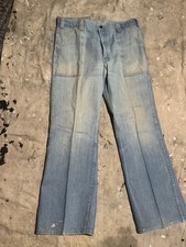Vintage 70s Levis 544 Orange Tab Flare Bell Bottom Jeans 36x31 Great Wash