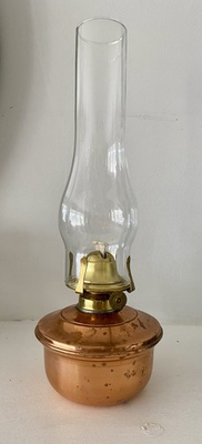 #ad Hurricane Lantern Copper Bottom 14” High $29.50