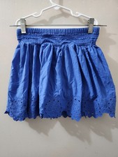 abercrombie fitch Skirt Girls 7/8 High Waist Pullon Flare Eyelet Embroider Hem