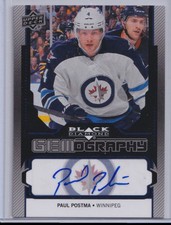 2013-14 UD Black Diamond Gemography Paul Postma Auto Winnipeg Jets #GEM-PP