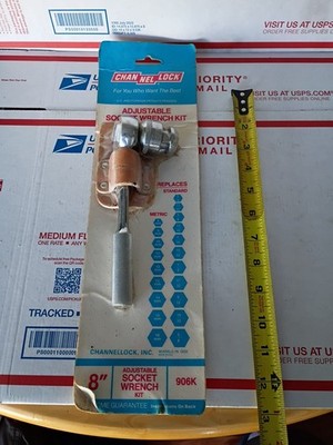 Channel Lock Adjustable Socket Wrench Kit 8''.