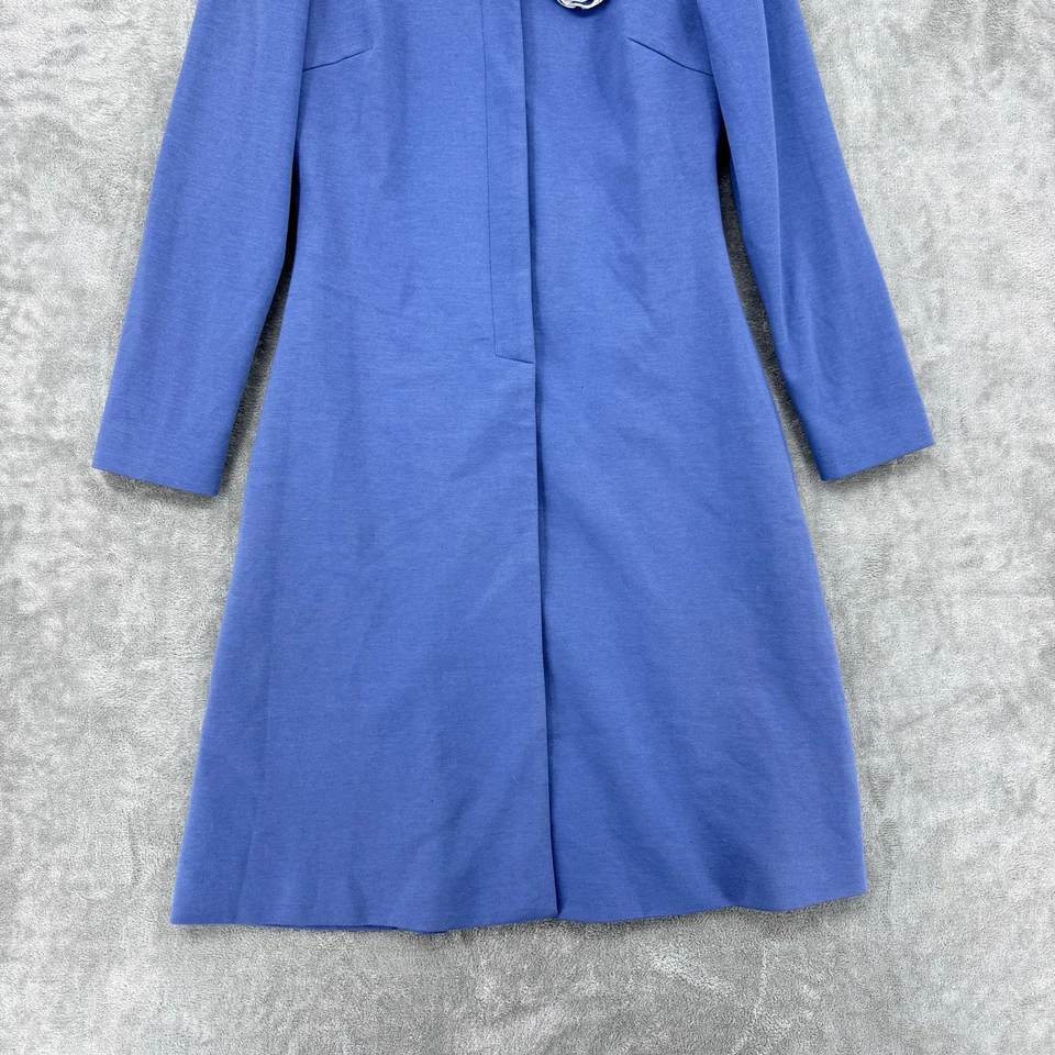 Chaqueta Ashro Mujer 6 Largo Medio Botón Carrera Clásica 3D Flor Iglesia Tejida Foto 3 de 4