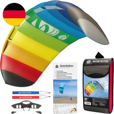 HQ Lenkmatte Lenkdrachen Symphony Beach III 1.3 Rainbow, Zweileiner Matte, Drach