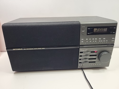 Optimus AM/FM Stereo Receiver Clock Radio 12-1596 Chronomatic 296 ...