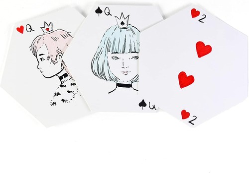 Juegos APOSTROPHE Cartas de Juego Hexágono en Blanco (Acabado Mate) 8,3 cm 9,5 cm,... - Imagen 3 de 7