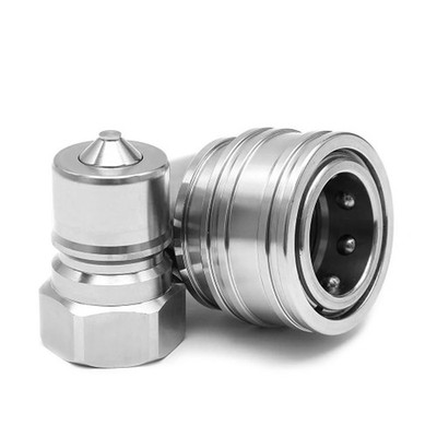 1/2'' NPT ISO 7241-B Hydraulic Quick Coupler Set Stainless Steel TL208