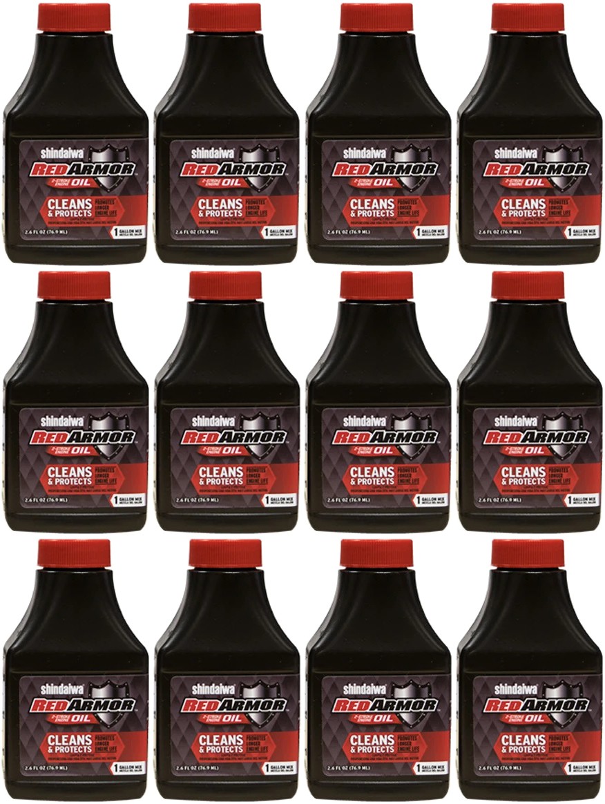 Shindaiwa Red Armor 2-Stroke Engine Oil (12) 2.6 oz Bottles 50:1