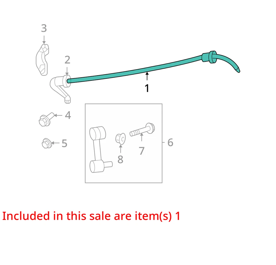 Stabilizer Bar Rear FWD 17" Wheel Excluding Hybrid Fits 07-12 MKZ 5211094 — 第 3/4 张图片