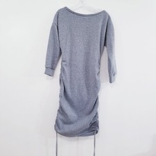 Shein Gray Sweater Dress Women size 2 Boat Neck Long Sleeves Casual