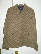 PS Paul Smith Green Khaki Animal Print Safari THICK Cotton Over Shirt, Size XL