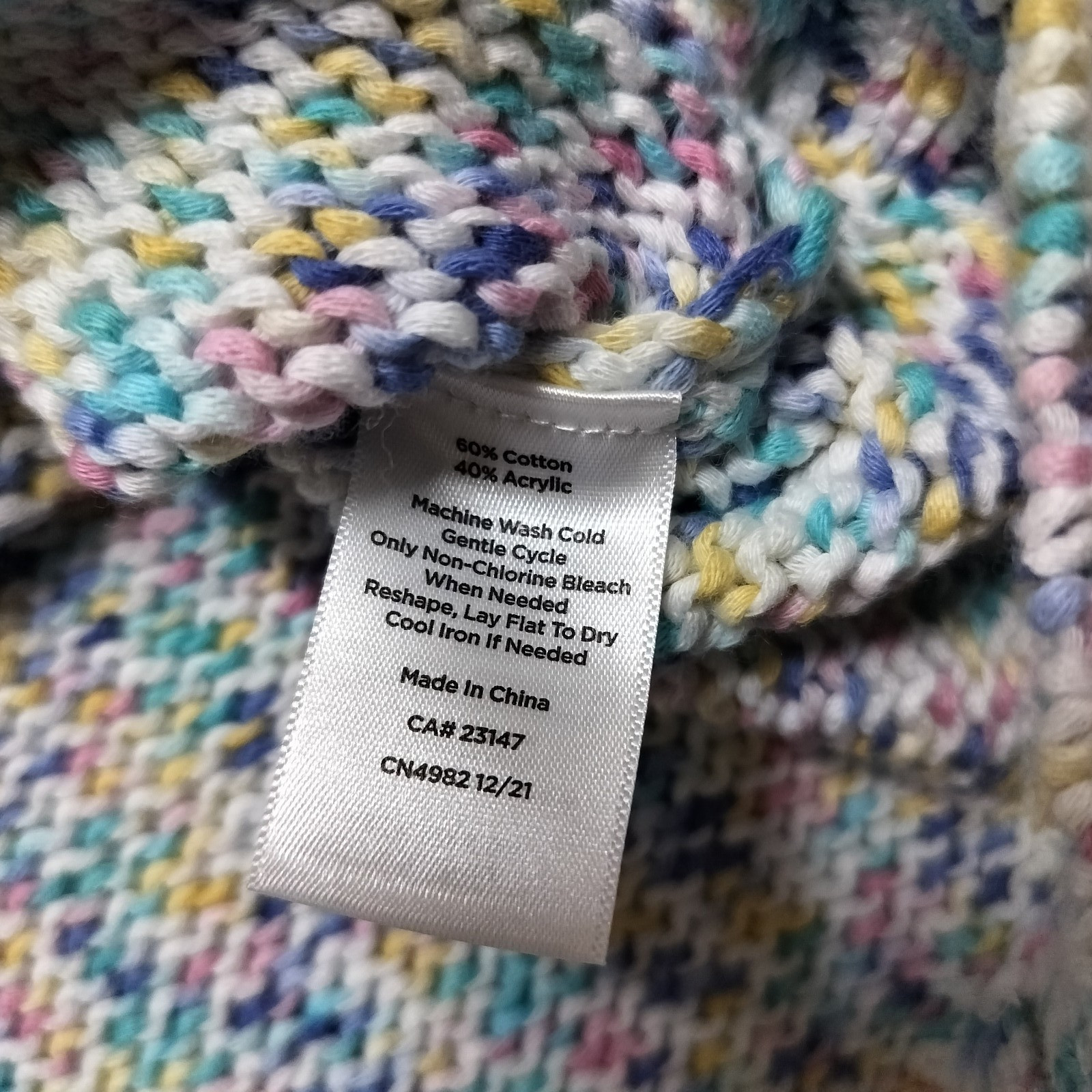 Talbots Medium Multicolored Sprinkle Patterned Kn… - image 5