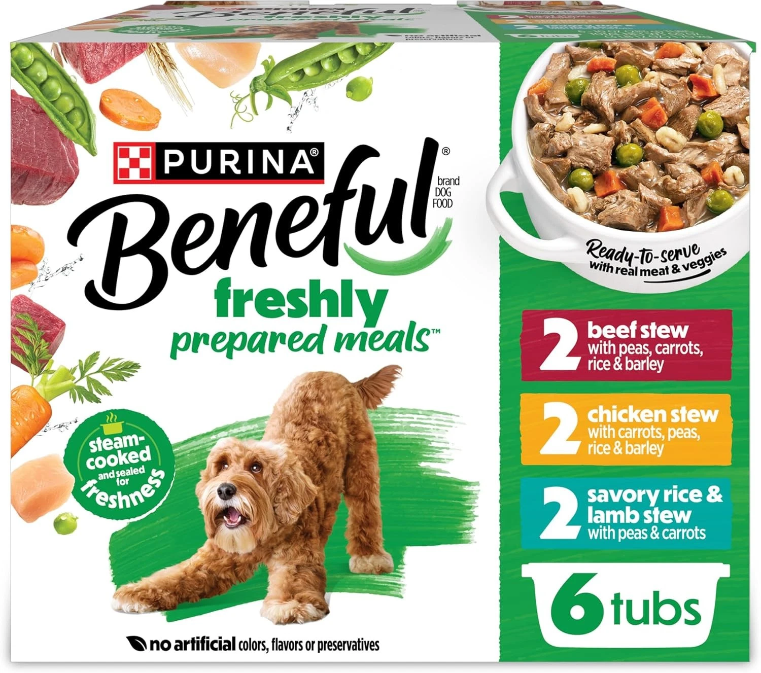 Purina Beneful protein Gravy Wet Dog Food Variety 10 Ounce (Pack of 6), Brown