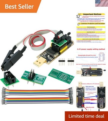 Compact CH341A USB EEPROM Programmer for 24/25 Series with No Welding Required