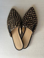 Jenni Kayne Mules EU 38 Pony Hair, Slip-On, Pointed Toe, Flats