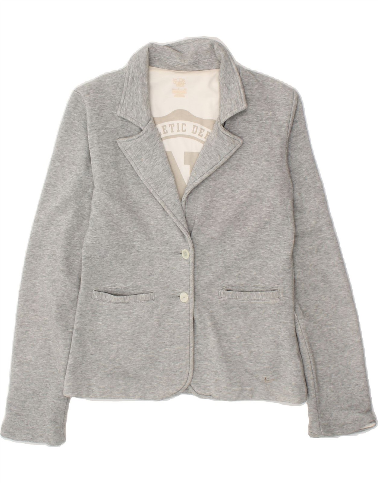SACAI X NIKE NIKE Donna The Athletic Dept. Giacca blazer 2 bottoni UK 10 piccolo grigio BE03
