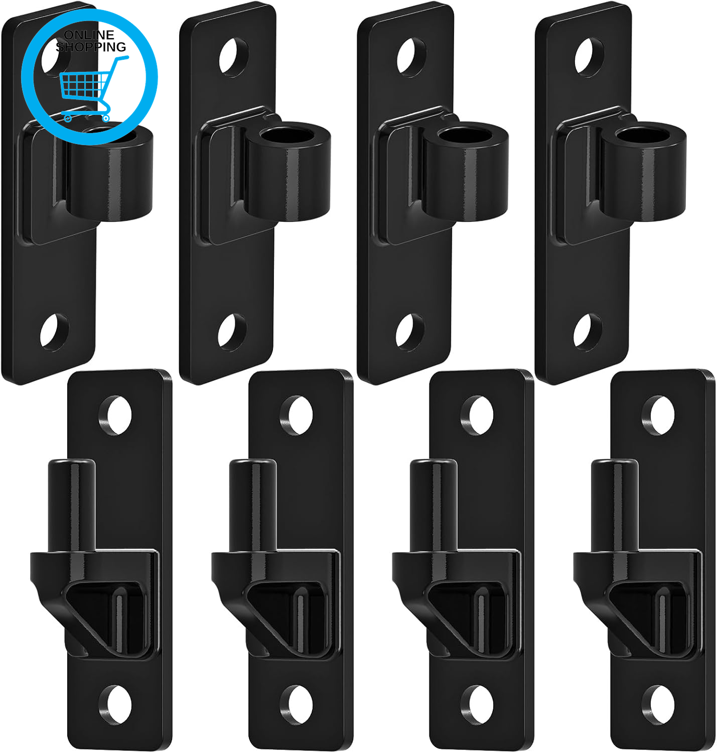 Heavy Duty Gate Hinges, 4Pack High Strength Steel with Electroplated Finish, 600