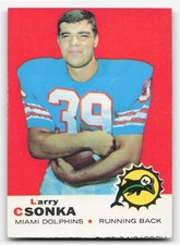 1969 Topps #120 Larry Csonka Rookie Card - Miami Dolphins. rookie card picture