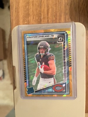 2025 Donruss Rated Rookie Optic Gold Cracked Ice Prizm Colston Loveland RC /10 